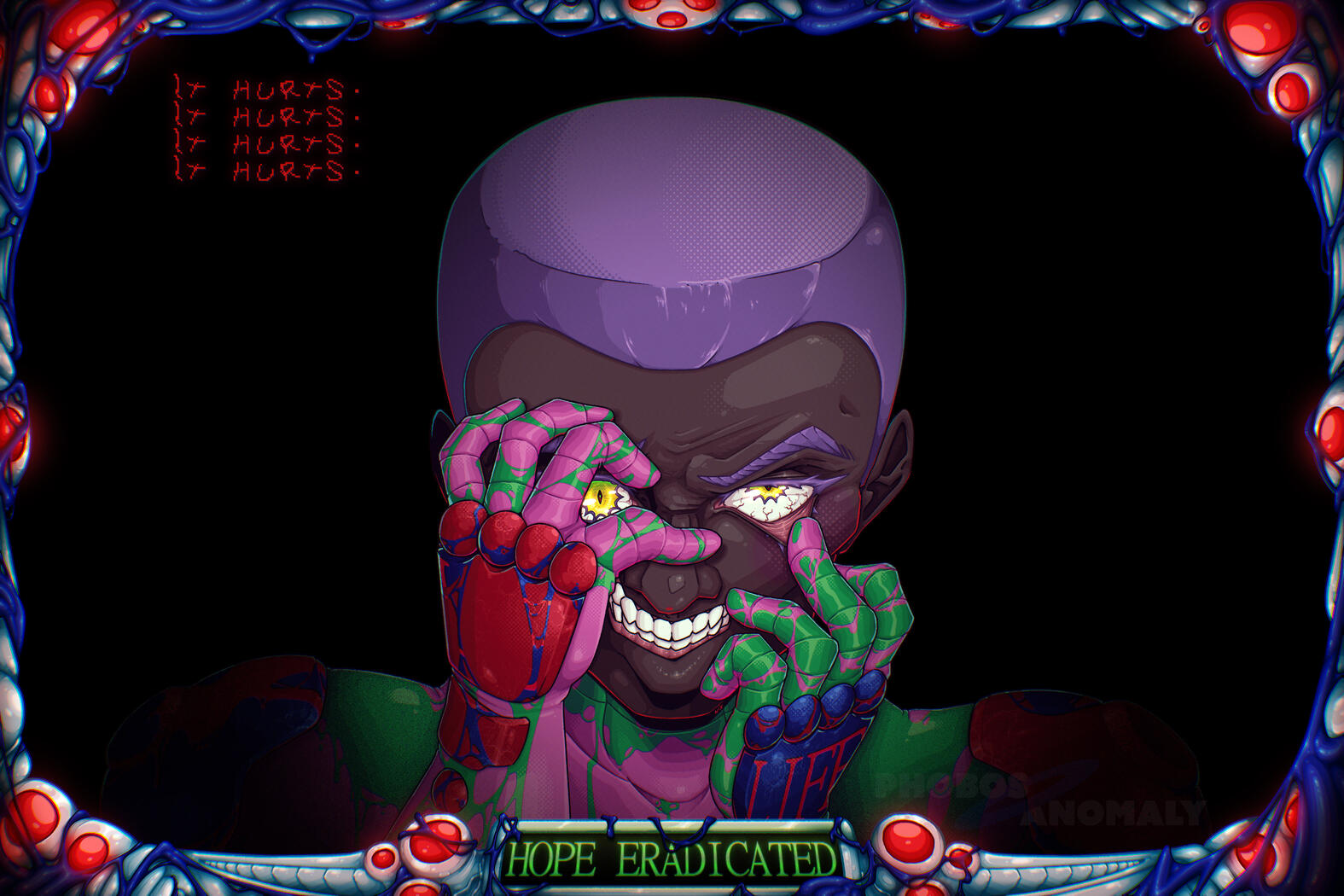 (Personal Work) Illustration of the protagonist from the game Cruelty Squad.