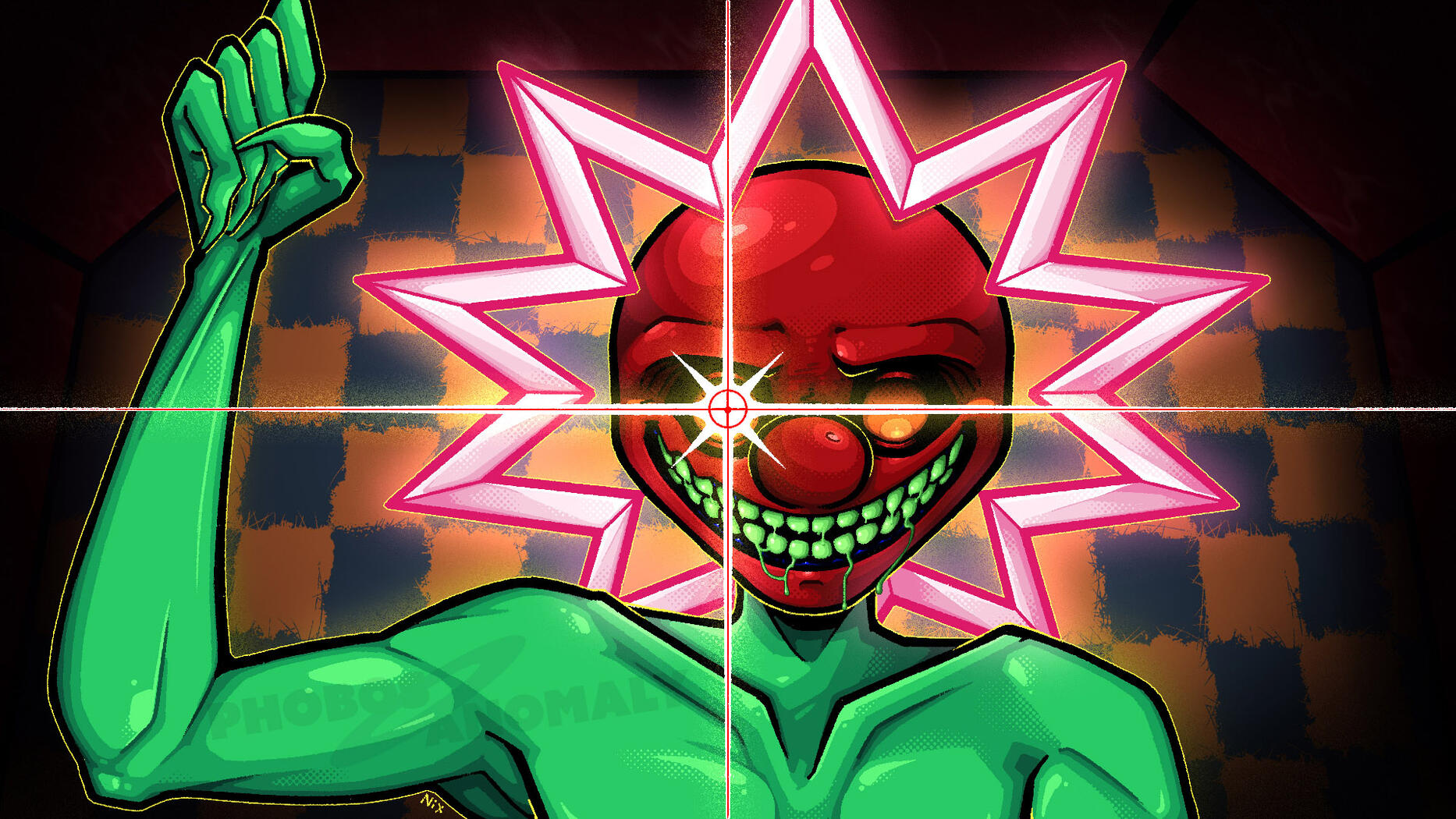 (Personal Work) Illustration of Abraxas from the game Cruelty Squad.