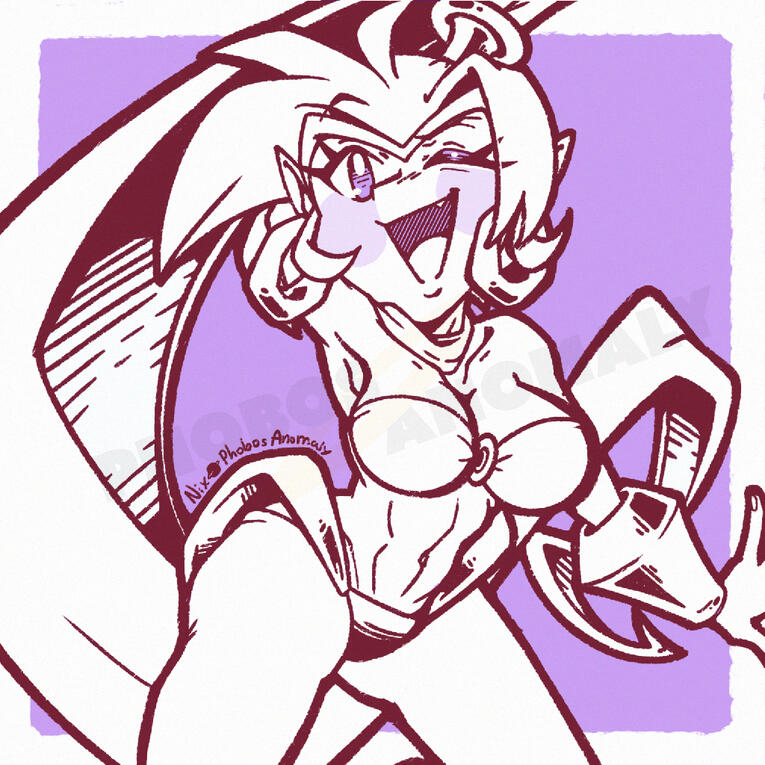 (Commission Work) Icon of video game character Shantae for UnkeptIrishman