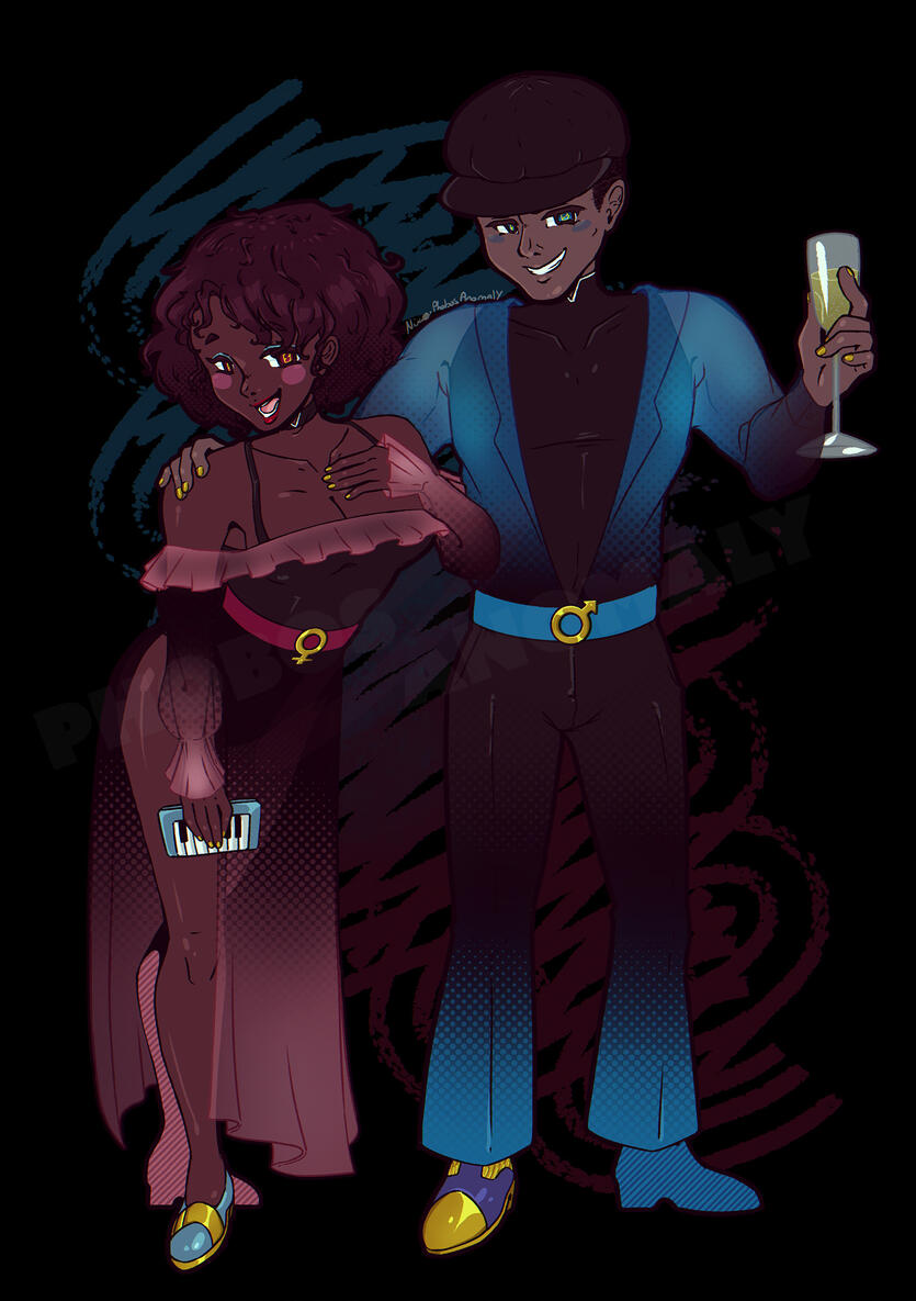 (Personal Work) Basic illustration of my fan-designs of VOCALOID LEON and LOLA.