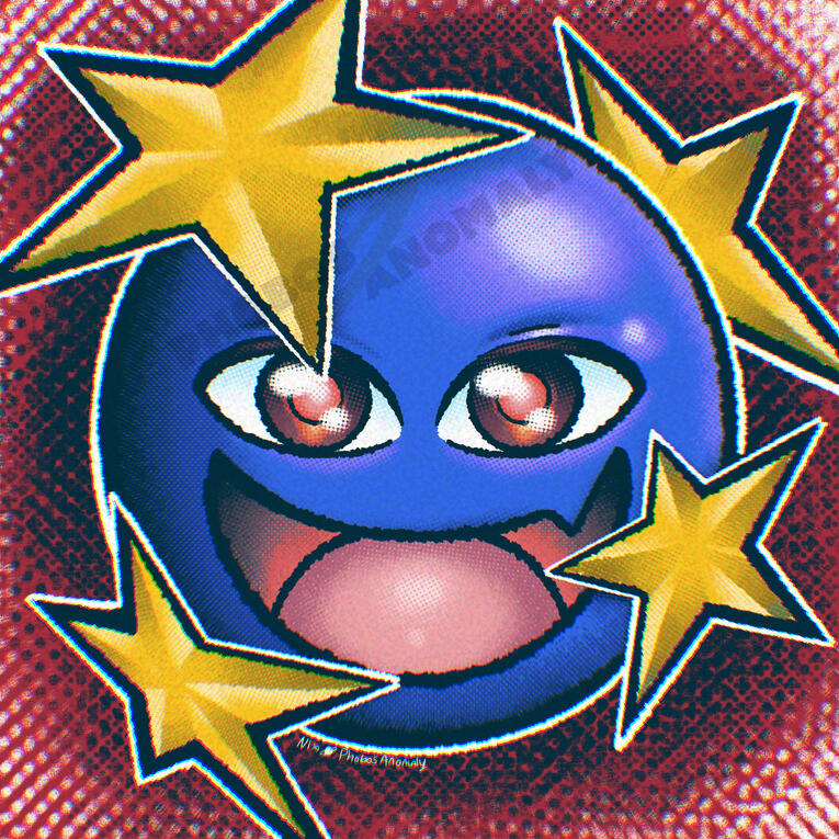 (Personal Work) Graffiti-style headshot of Bion from the game Psycho Patrol R