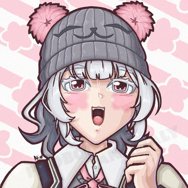 (Personal Work) Shaded icon illustration of CeVIO character Koharu Rikka.