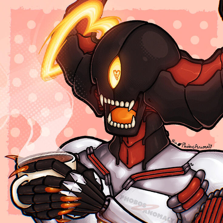 (Personal Work) Shaded Icon Illustration of original character DELTA.