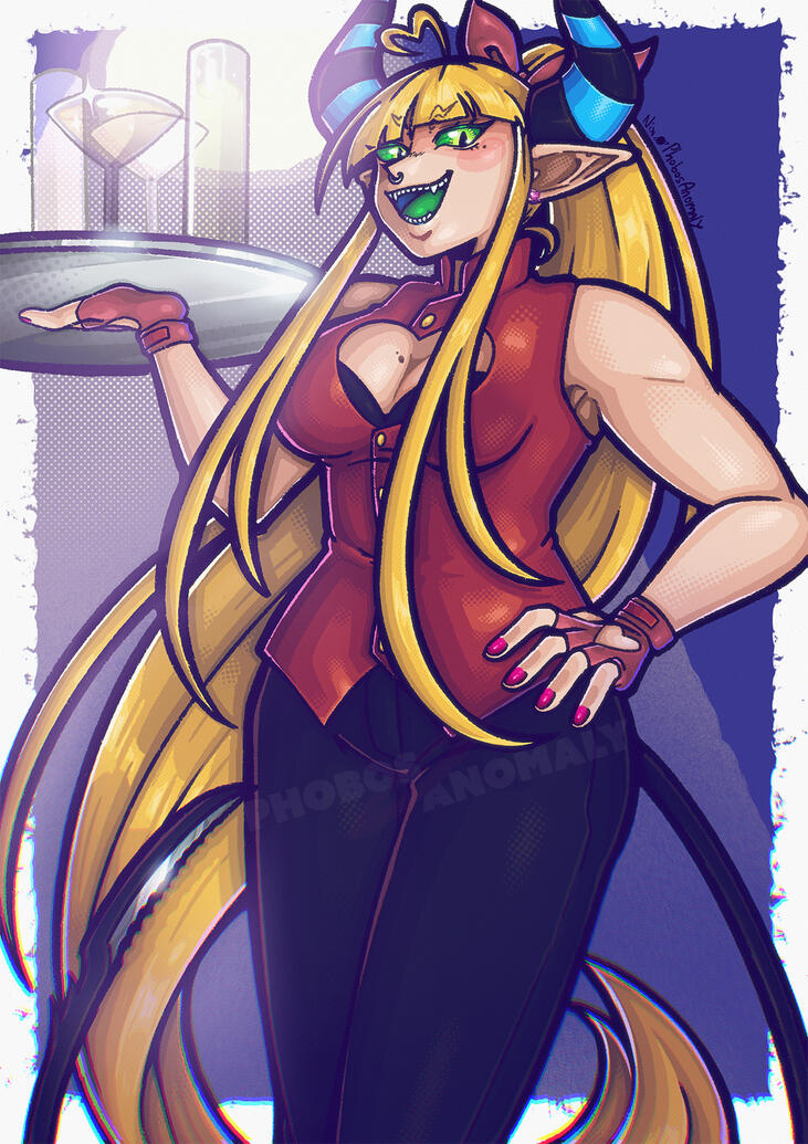 (Personal Work) Shaded Illustration of original character Aofie Adzaezel for Valentine&#39;s Day 2025.